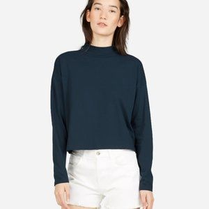 Everlane The Square Mockneck XXS, new w tag, navy